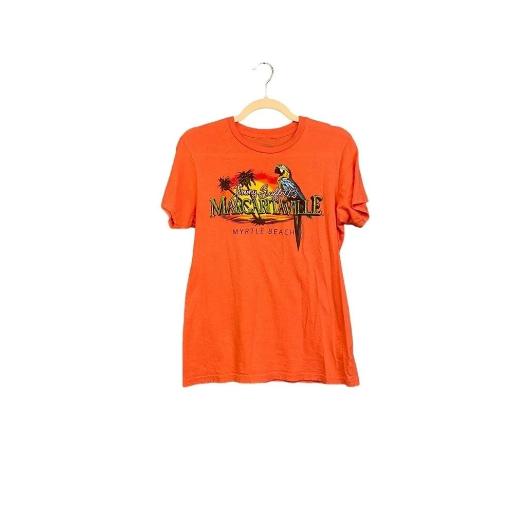 Jimmy Buffett’s Myrtle Beach Margaritaville Women’s‎ Orange Cotton Tshirt Size M